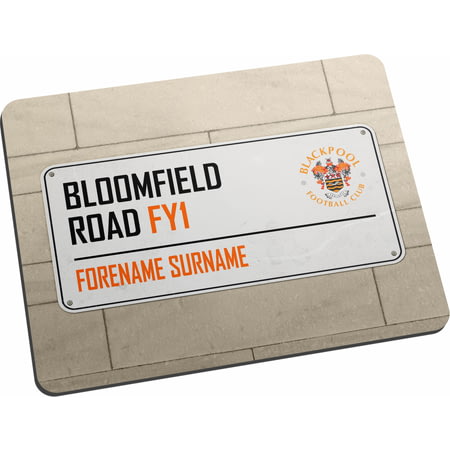 Personalised Blackpool FC Street Sign Mouse Mat