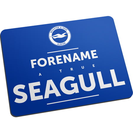 Personalised Brighton & Hove Albion True Seagull Fabric Mouse Mat
