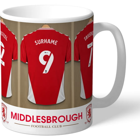 Personalised Middlesbrough FC Dressing Room Shirts Mug