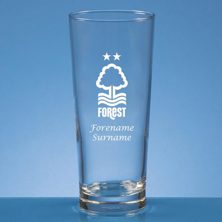 Personalised Nottingham Forest FC Crest Beer Pint Glass