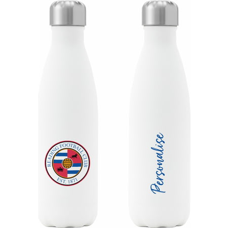 Personalised Reading FC Crest Insulated Water Bottle - White