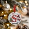 Personalised Snowman Initial A Ceramic Christmas Tree Decoration - 7cm