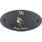 Personalised Sparrow Bird Motif Oval Slate House Sign Plaque 25x13cm