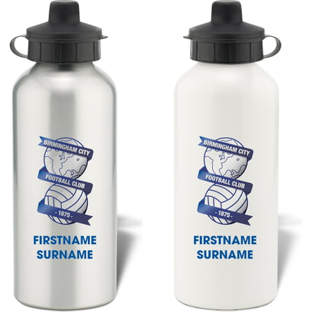 Personalised Birmingham City Bold Crest Aluminium Sports Water Bottle