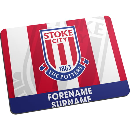 Personalised Stoke City FC Bold Crest Mouse Mat
