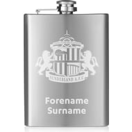 Personalised Sunderland AFC Crest Hip Flask