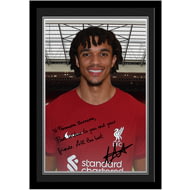 Personalised Liverpool FC Trent Alexander-Arnold Autograph A4 Framed Player Photo