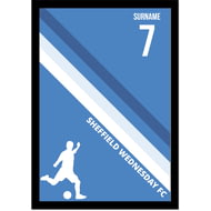Personalised Sheffield Wednesday Colour Stripe A4 Framed Print