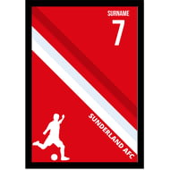 Personalised Sunderland Colour Stripe A4 Framed Print