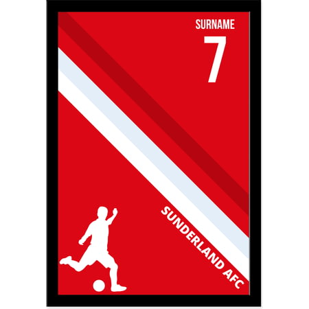 Personalised Sunderland Colour Stripe A4 Framed Print