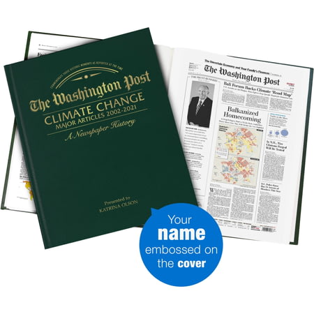 Personalised Climate Change Washington Post Newspaper Book - Leatherette
