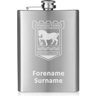 Personalised Ipswich Town FC Crest Hip Flask