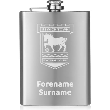 Personalised Ipswich Town FC Crest Hip Flask