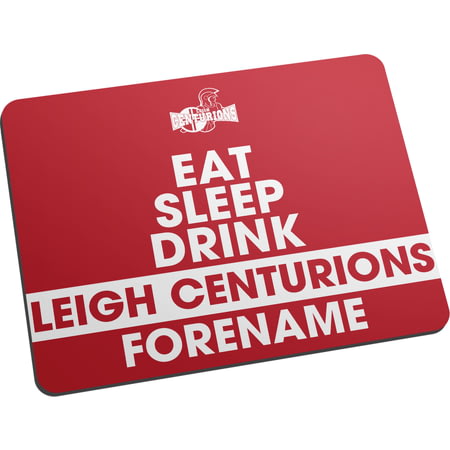 Personalised Leigh Centurions Eat Sleep Drink Mouse Mat