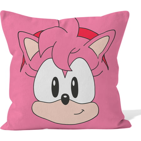 Personalised Amy Face - Classic Sonic Cushion - 45x45cm