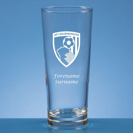 Personalised AFC Bournemouth Crest Beer Pint Glass