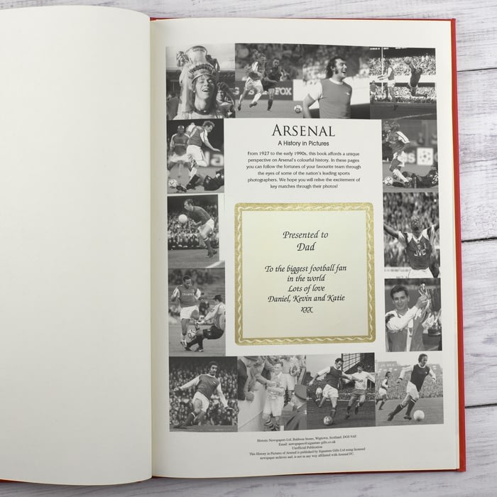 Personalised Arsenal: A History In Pictures from Go Find A Gift