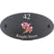 Personalised Orchid Flower Motif Oval Slate House Sign Plaque 25x13cm