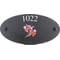 Personalised Orchid Flower Motif Oval Slate House Sign Plaque 25x13cm