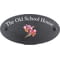 Personalised Orchid Flower Motif Oval Slate House Sign Plaque 25x13cm