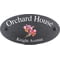 Personalised Orchid Flower Motif Oval Slate House Sign Plaque 25x13cm