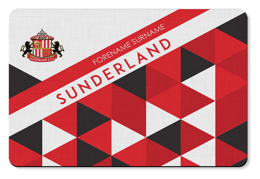 Personalised Sunderland Afc Patterned Rubber Backed Large Floor