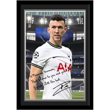Personalised Tottenham Hotspur FC Perisic Autograph A4 Framed Player Photo