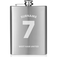 Personalised West Ham United FC Shirt Hip Flask