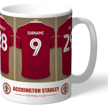 Personalised Accrington Stanley FC Dressing Room Shirts Mug