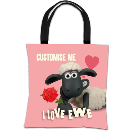 Personalised Shaun The Sheep Valentines 'I Love Ewe' Tote Bag