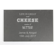 Personalised Cheese Makes Life Better Slate Cheeseboard