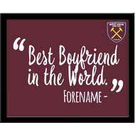 Personalised West Ham United Best Boyfriend In The World 10x8 Photo Framed