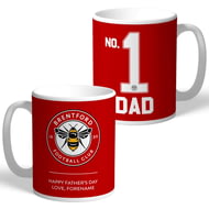 Personalised Brentford FC No.1 Dad Fathers Day Mug