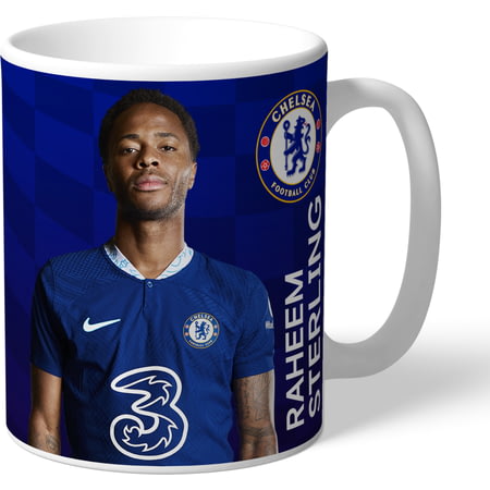 Personalised Chelsea FC Raheem Sterling Autograph Player Photo 11oz Ceramic Mug