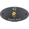 Personalised Daffodil Flower Motif Oval Slate House Sign Plaque 25x13cm