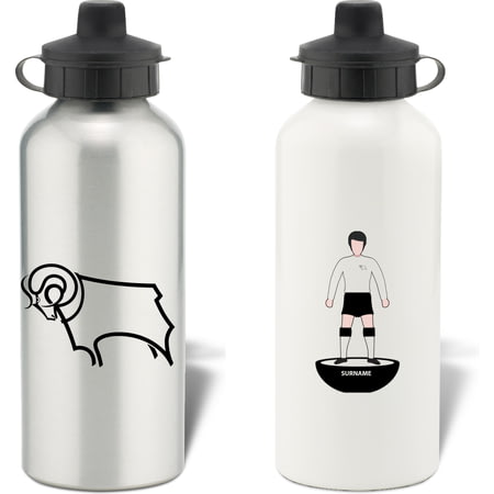 Personalised Derby County Player Figure Aluminium Sports Water Bottle