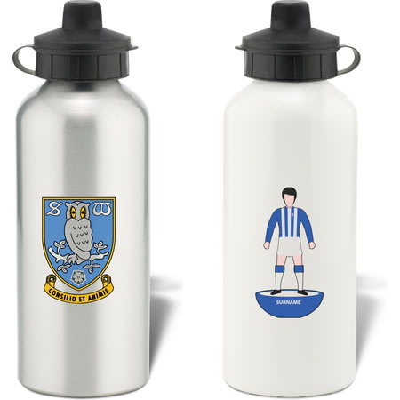 Personalised Sheffield Wednesday Player Figure Aluminium Sports Water Bottle