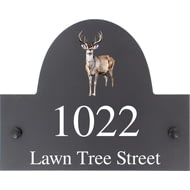 Personalised Stag Wildlife Animal Motif Slate House Name Or Number Plaque/Sign - 25x20cm