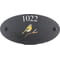 Personalised Flamecrest Bird Motif Oval Slate House Sign Plaque 25x13cm