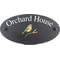 Personalised Flamecrest Bird Motif Oval Slate House Sign Plaque 25x13cm