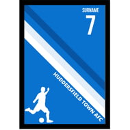 Personalised Huddersfield Town Colour Stripe A4 Framed Print