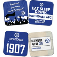 Personalised Rochdale AFC Coasters