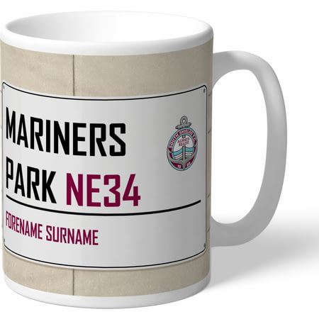 Personalised South Shields FC Mariners Park Street Sign Mug