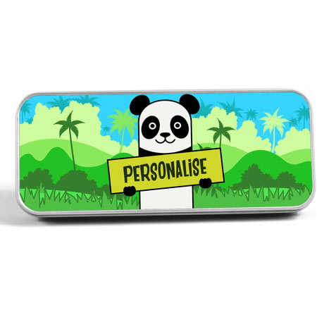 Personalised Kids Panda Pencil Tin