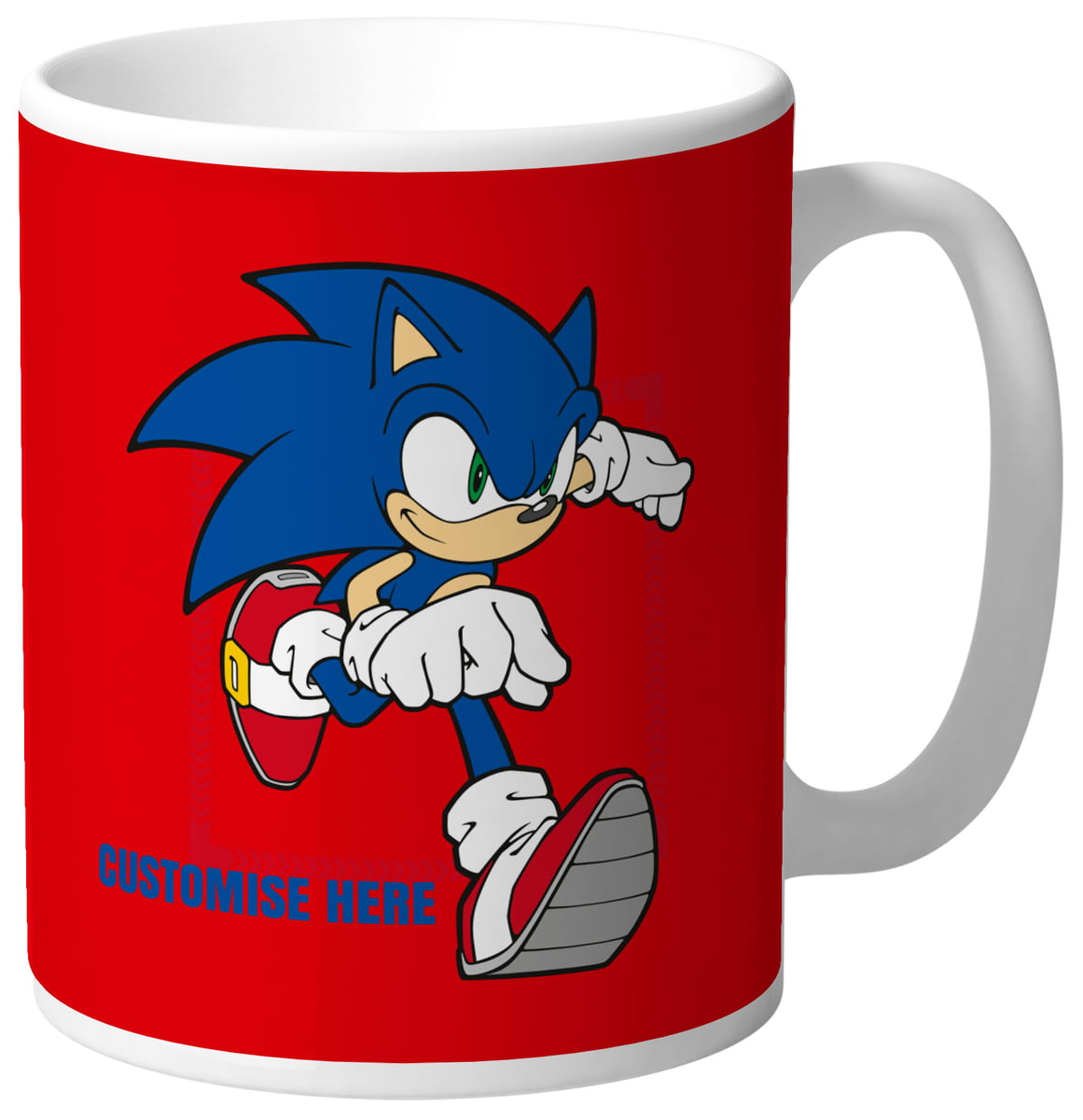 Personalised Sonic The Hedgehog Running Mug from Go Find A Gift