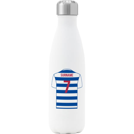 Personalised Reading Shirt Insulated Water Bottle - 500ml - White