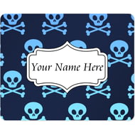 Personalised Skull And Crossbones Pattern Mouse Mat
