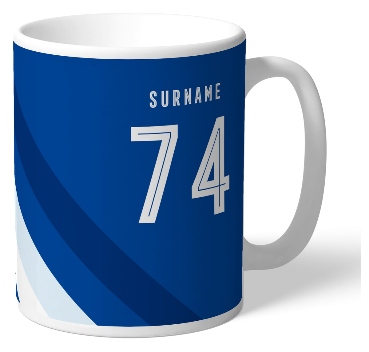 Personalised Chelsea FC Stripe Mug from Go Find A Gift