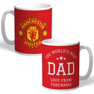 Personalised Manchester United FC World's Best Dad Mug