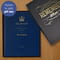 Personalised Telegraph Queen Elizabeth Memorial Newspaper Book - Blue Leatherette